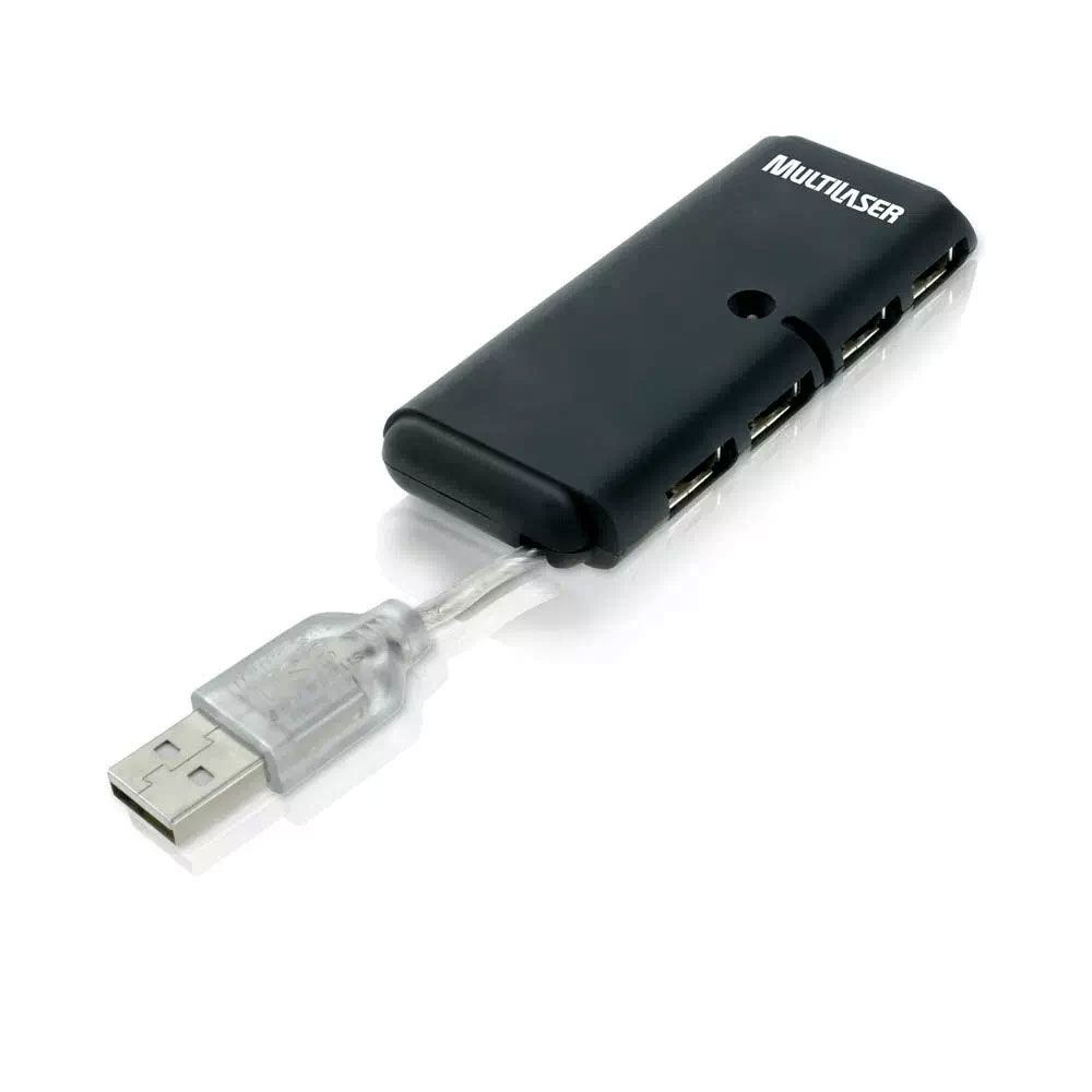 Hub Multiplicador De 4 Puertos USB 2.0 Multilaser AC064