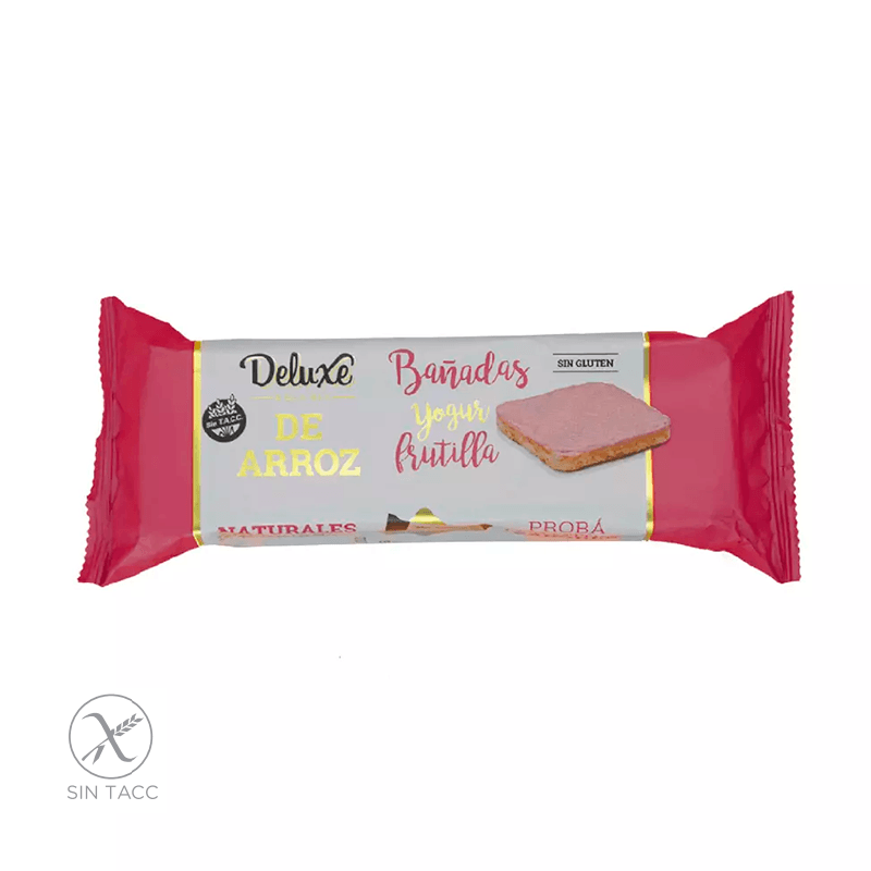 Galleta Arroz Bañada Yogurt Frutilla 115G Sin TACC