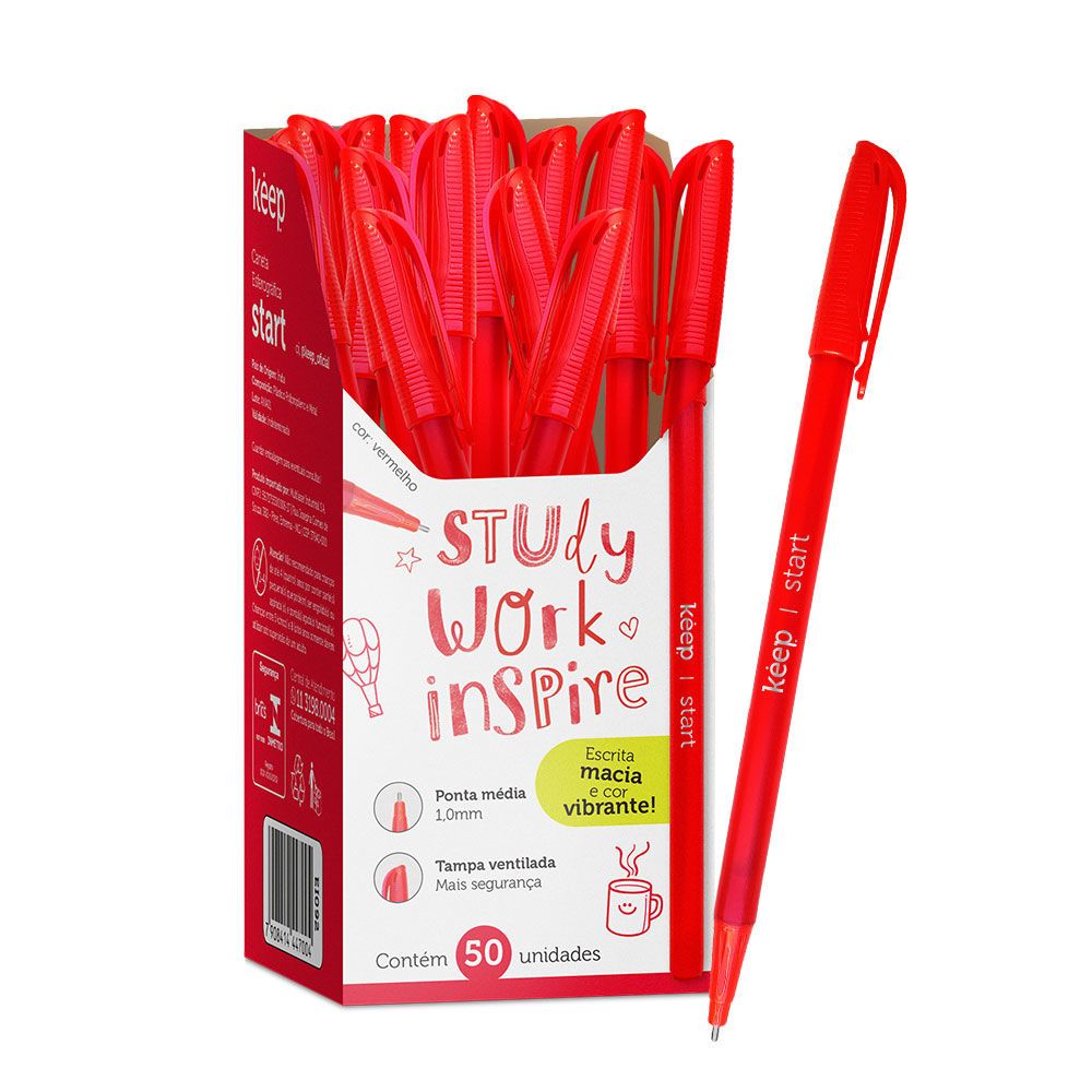  Lapicera Roja Caja x50 Unidades Keep