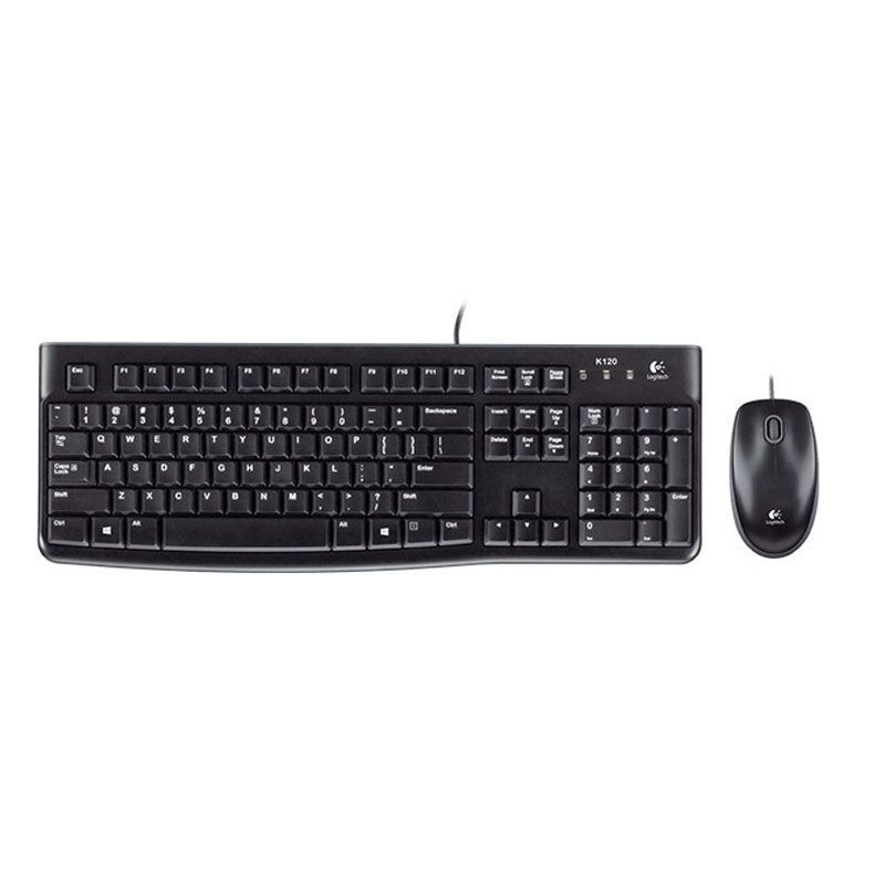Combo Teclado y Mouse USB Logitech MK120 Negro