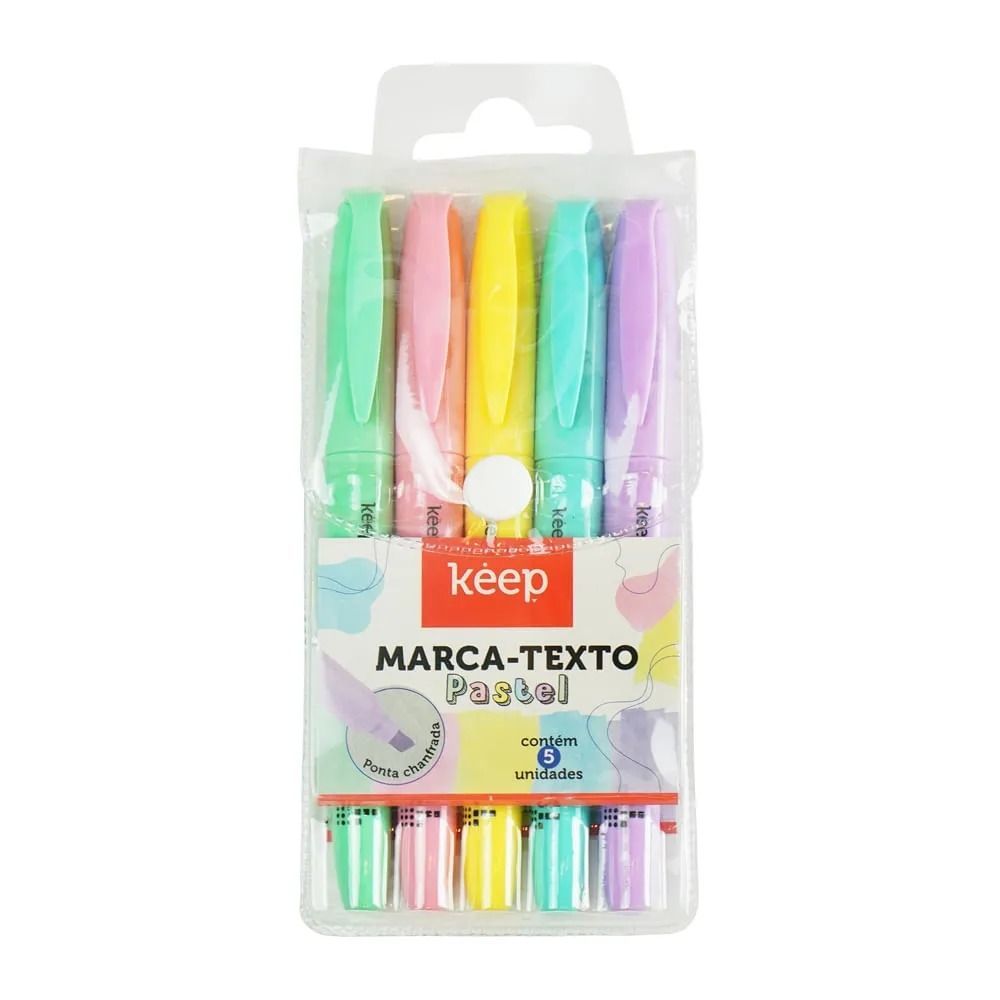 Resaltador 5 Colores Pastel Keep MR070