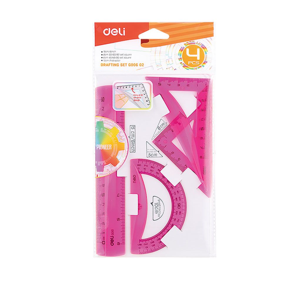 Juego de Geometría Color 20cm Deli