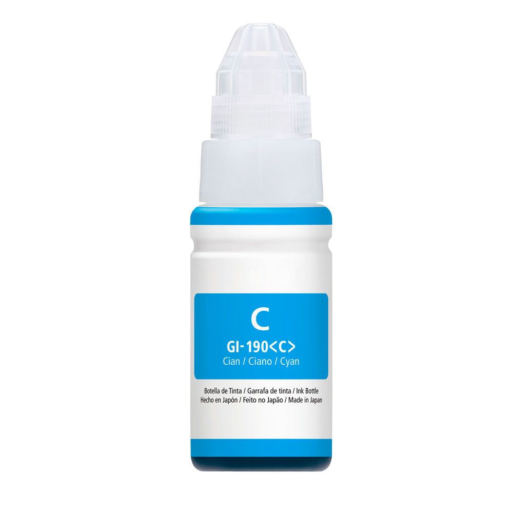 Tinta para Impresora Canon GI 190 Cyan G2010 2110 2800 3100 1100 Compatible Ameriprint 