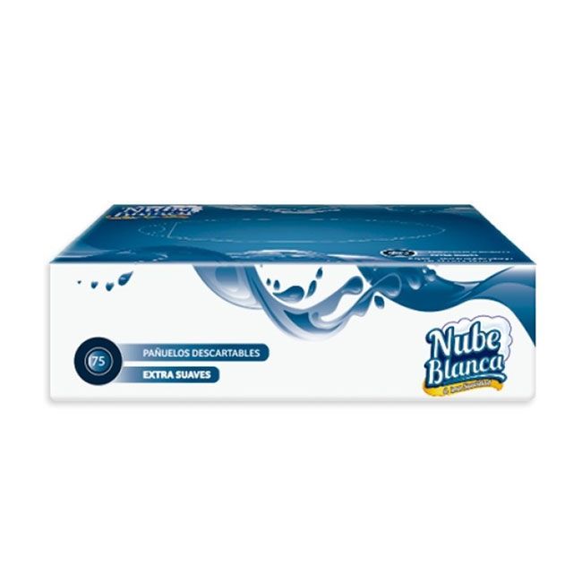 Pañuelos Descartables Cubo X75 Nube Blanca