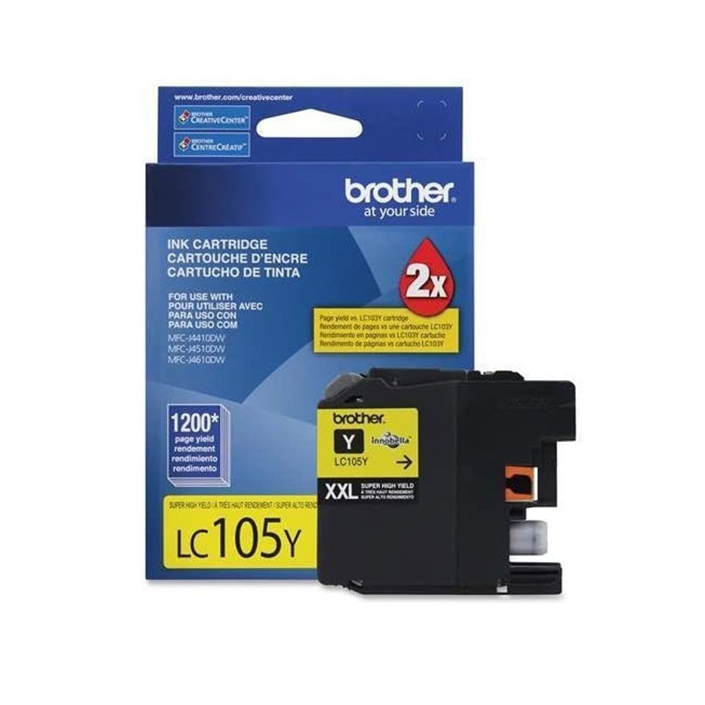 Cartucho Original Brother LC 105 Amarillo MFC J4310 6520