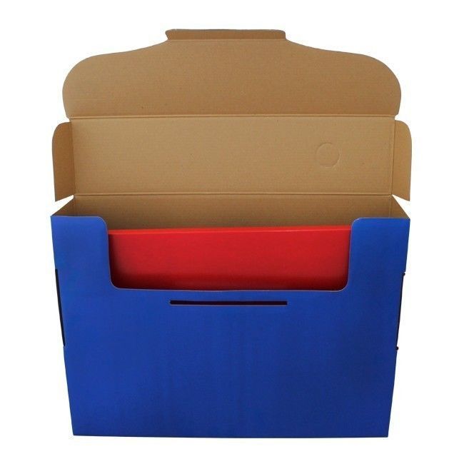 Caja Archivo Cartón 9cm Azul Pancrhome
