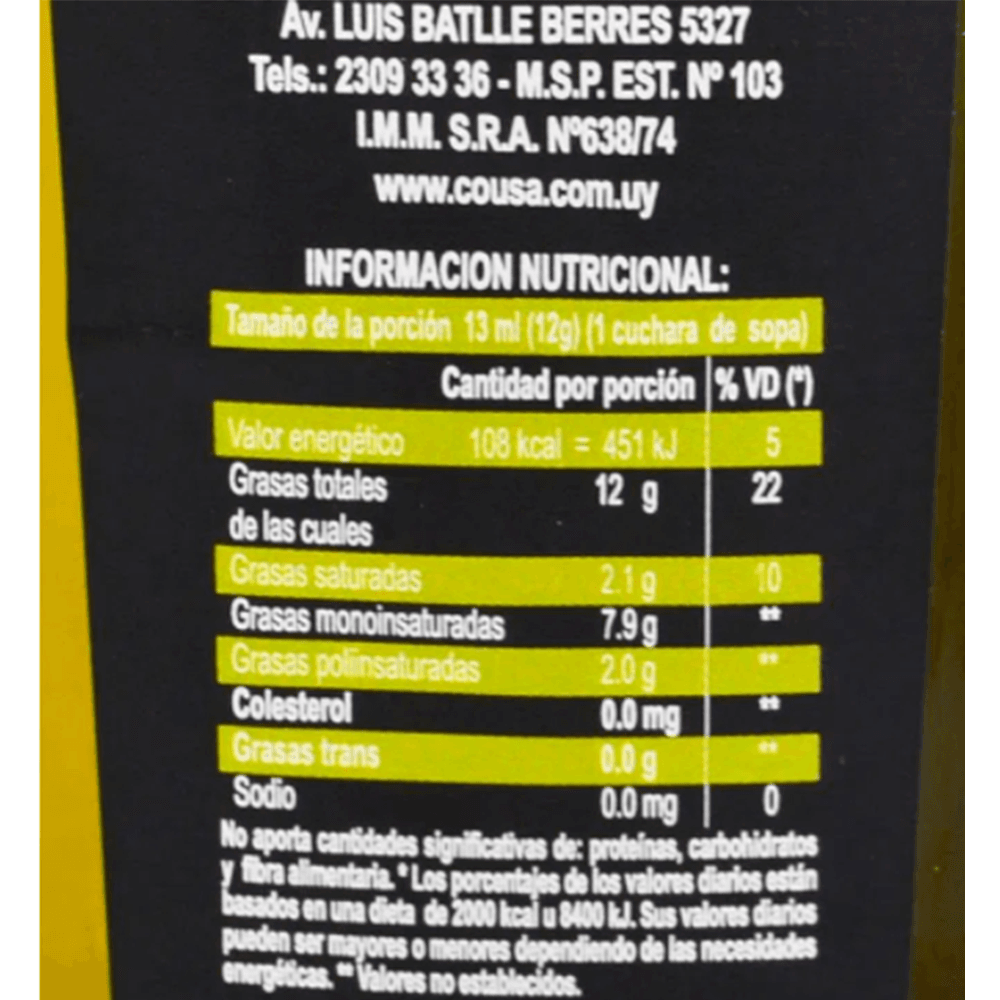 Aceite de Oliva Extra Virgen 900cc Sibarita