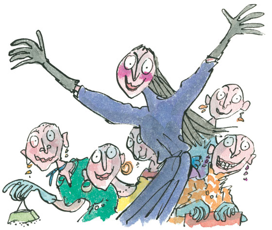 «Las brujas». Ilustración de Quentin Blake