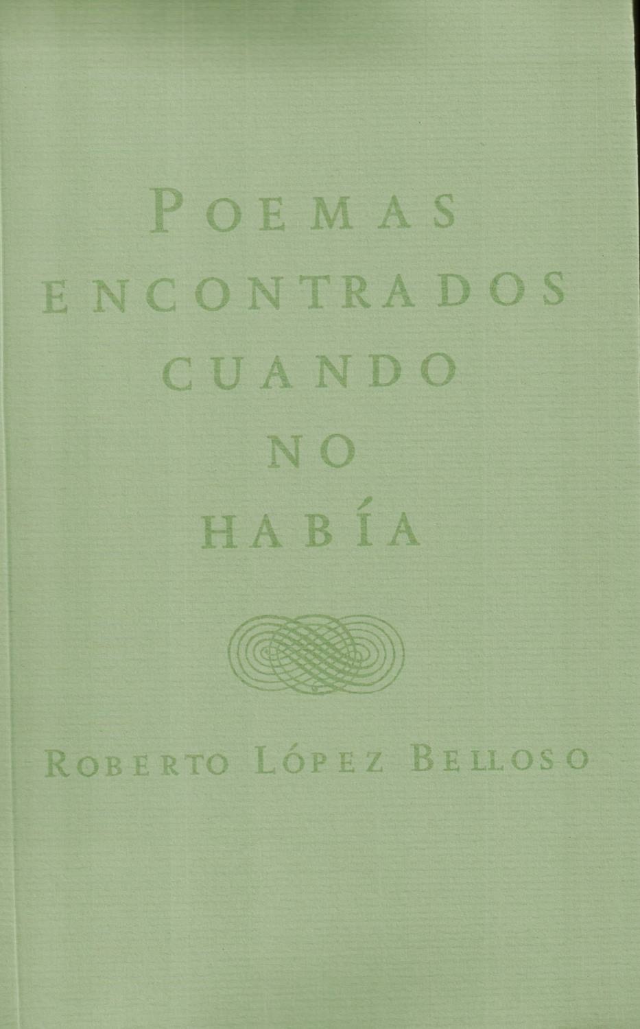 POEMAS ENCONTRADOS CUANDO NO HABÍA