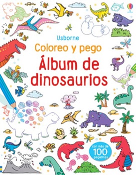 ALBUM DE DINOSAURIOS COLOREO Y PEGO