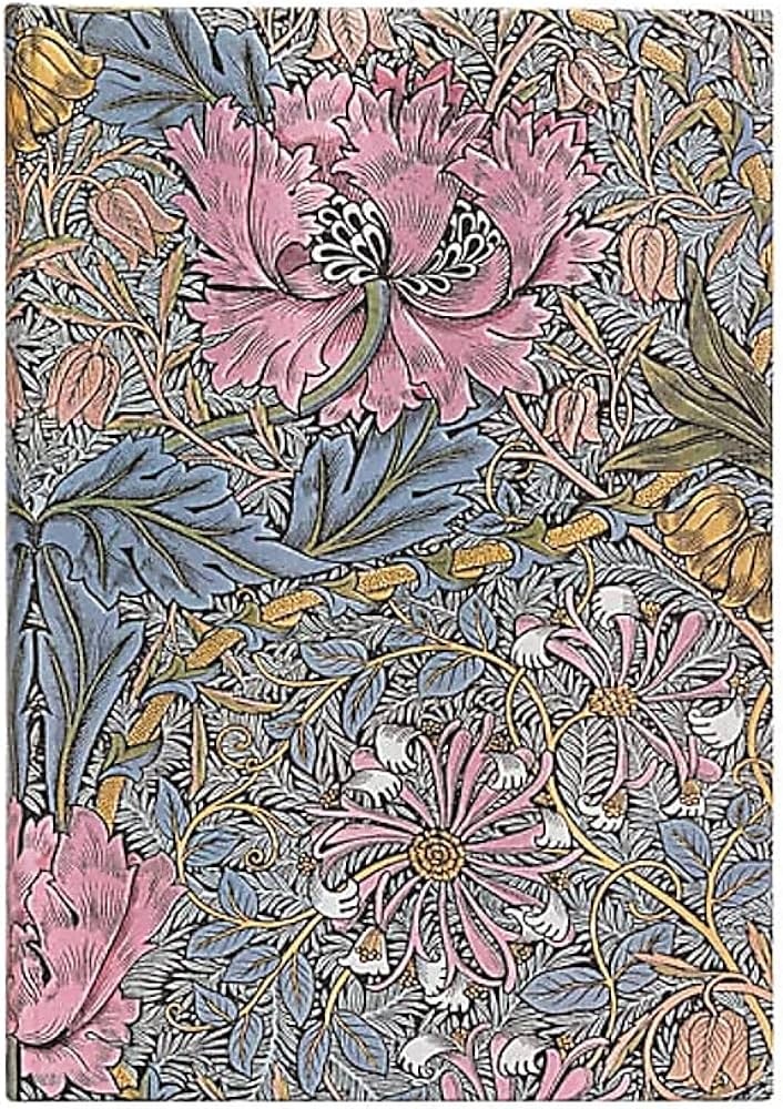 WILLIAM MORRIS PINK HONEYSUCKLE MIDI LISO TAPA DURA
