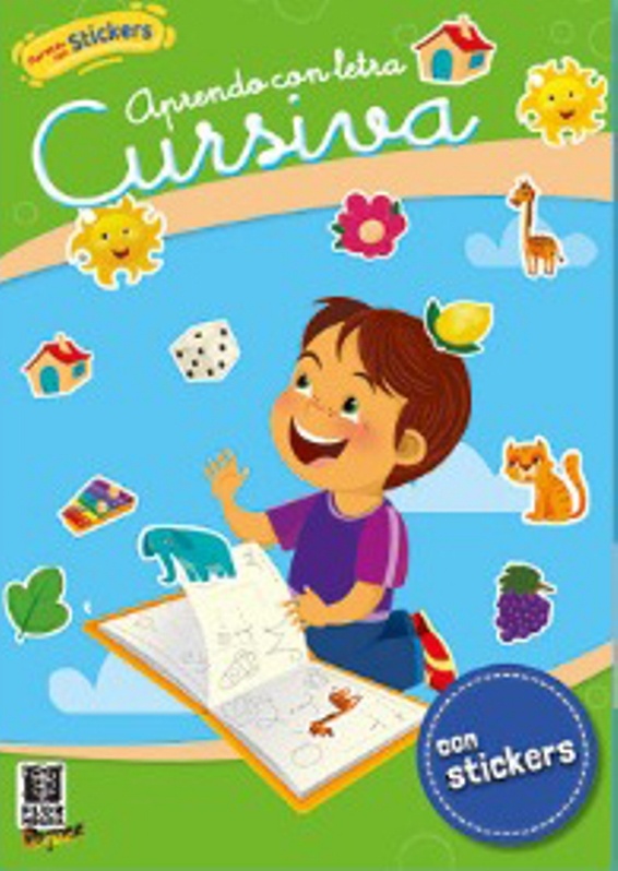 APRENDO CON LETRA CURSIVA CON STICKERS