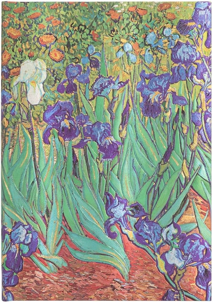 LIBRETA VAN GOGH´S IRISES CUADERNO MIDI CON RENGLONES TAPA DURA