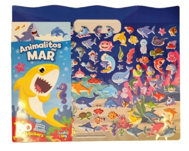 ANIMALITOS DEL MAR - 60 PUFFY STICKERS