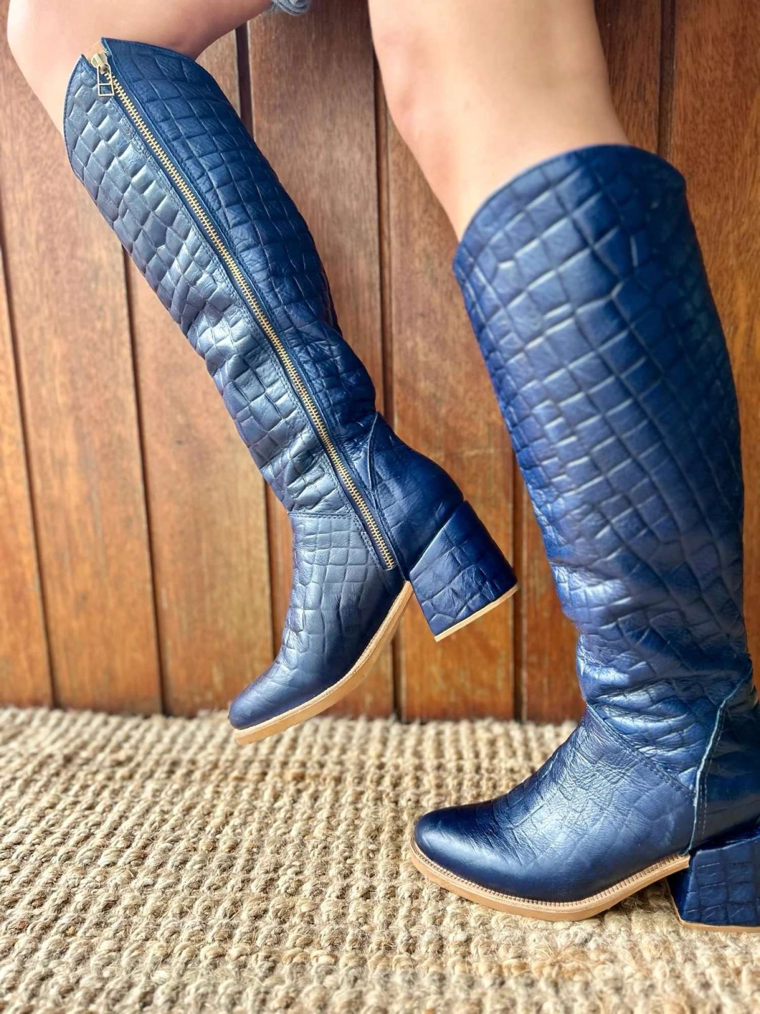 High Heel Boots - Crocco