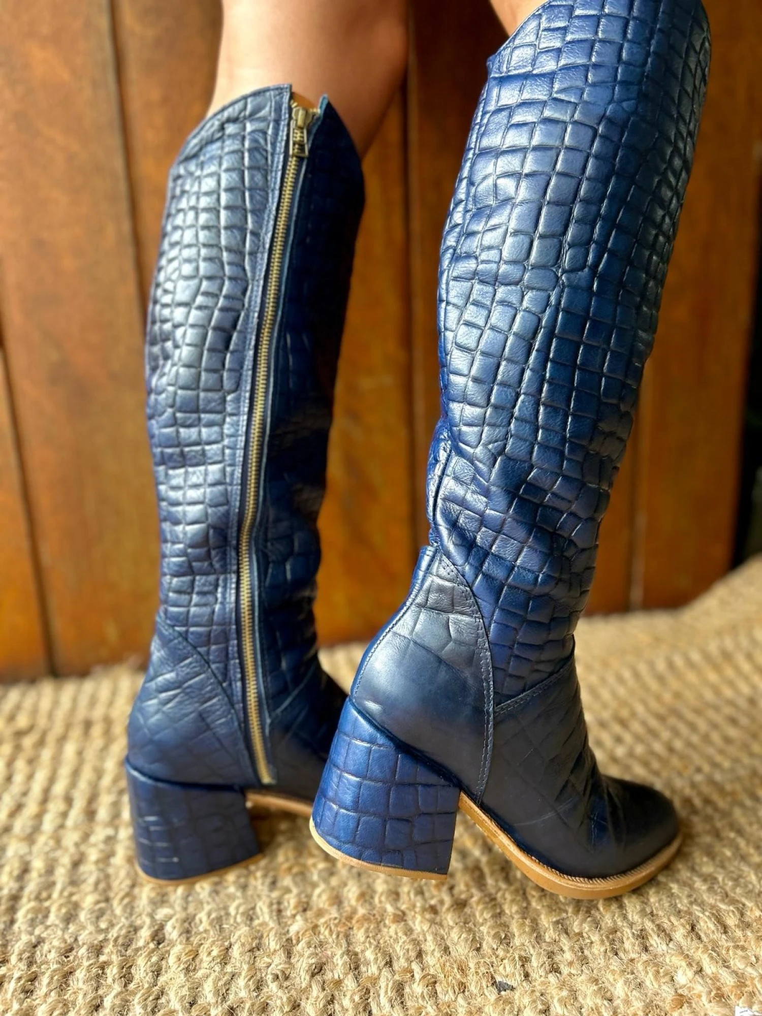 High Heel Boots - Crocco