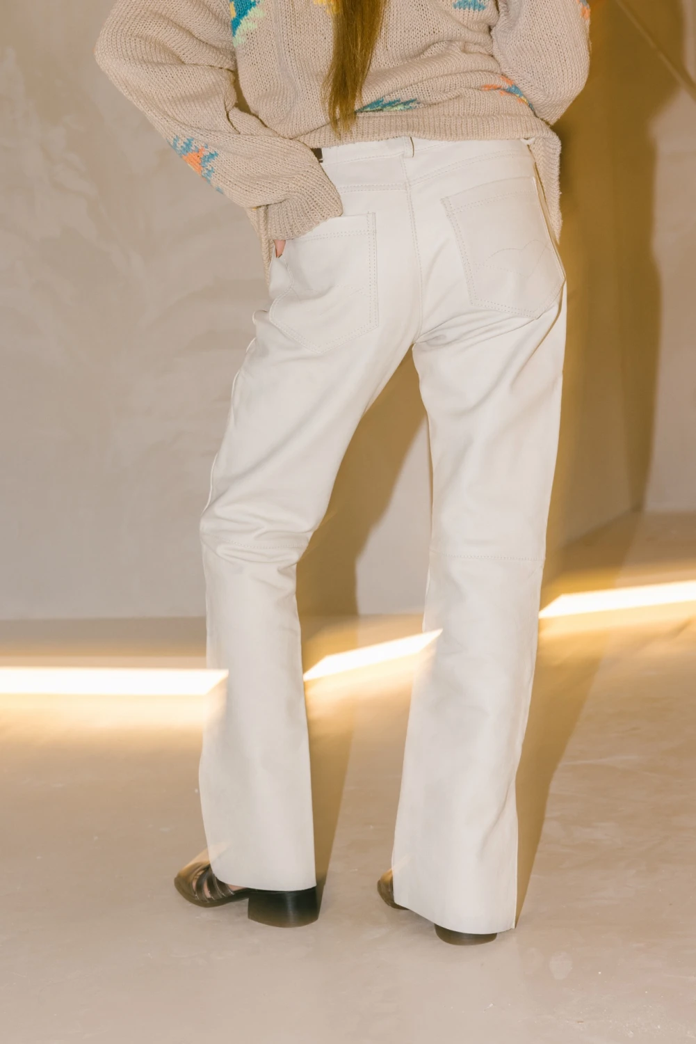 Leather jeans
