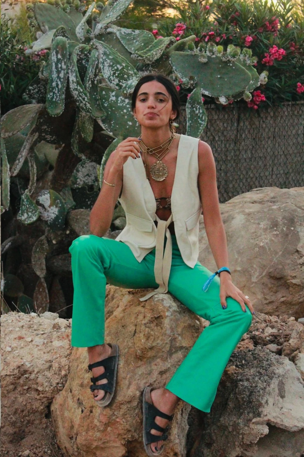 Leather jeans