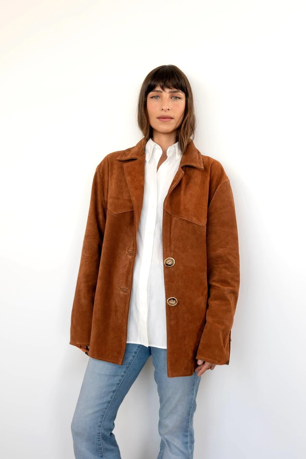 BLAZER BELEN cuero gamuza