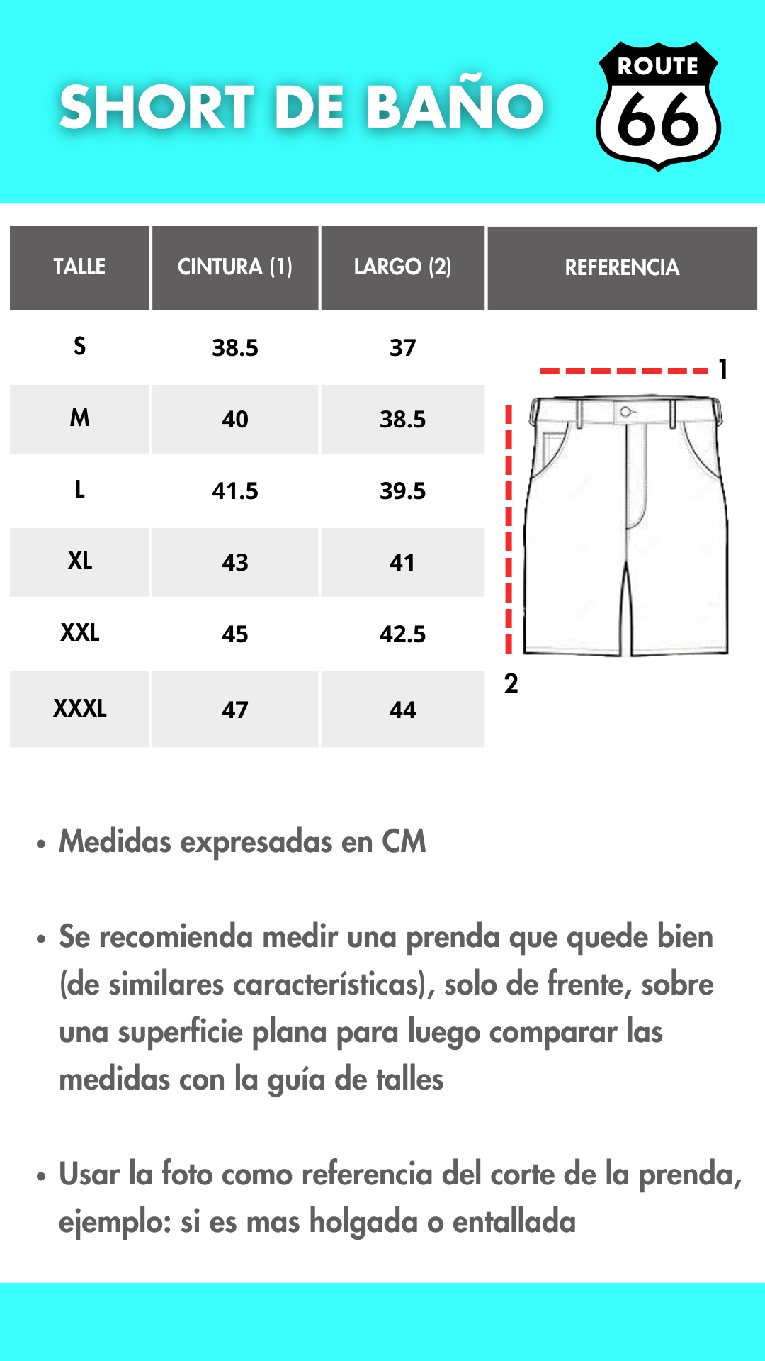 Guía de talles de