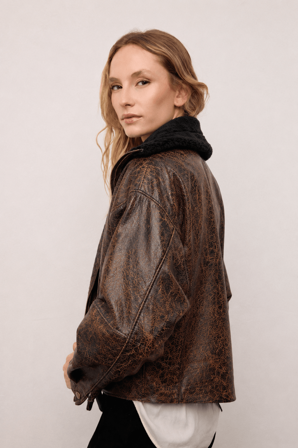 Bomber Vintage Corderito
