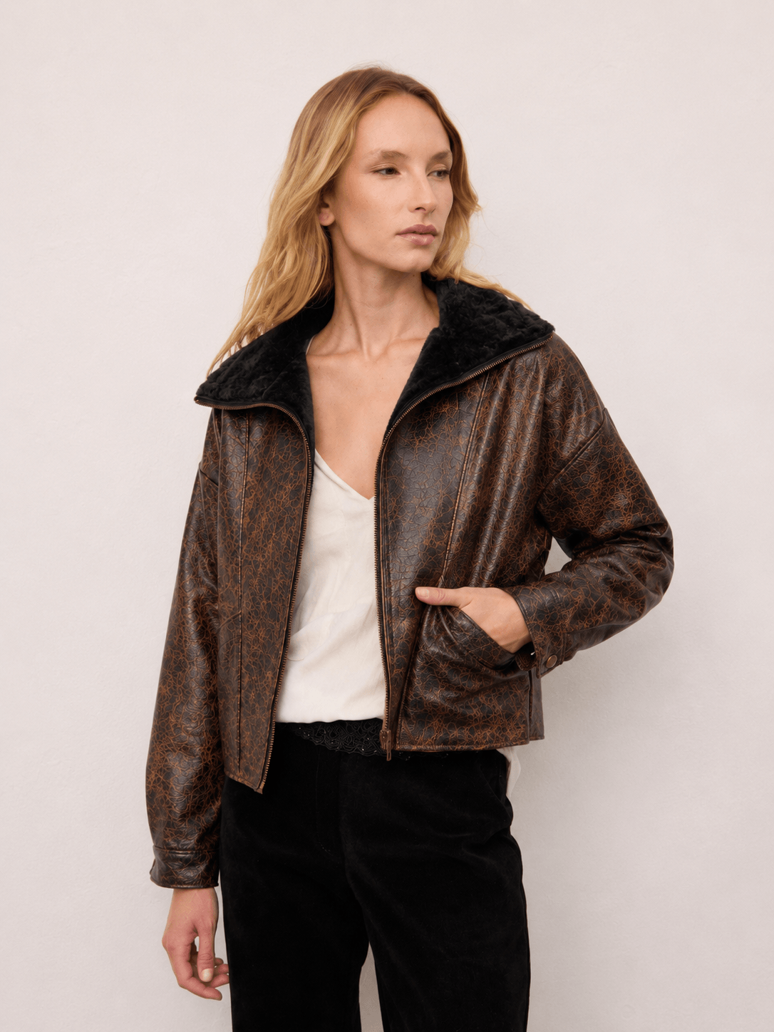 Bomber Vintage Corderito