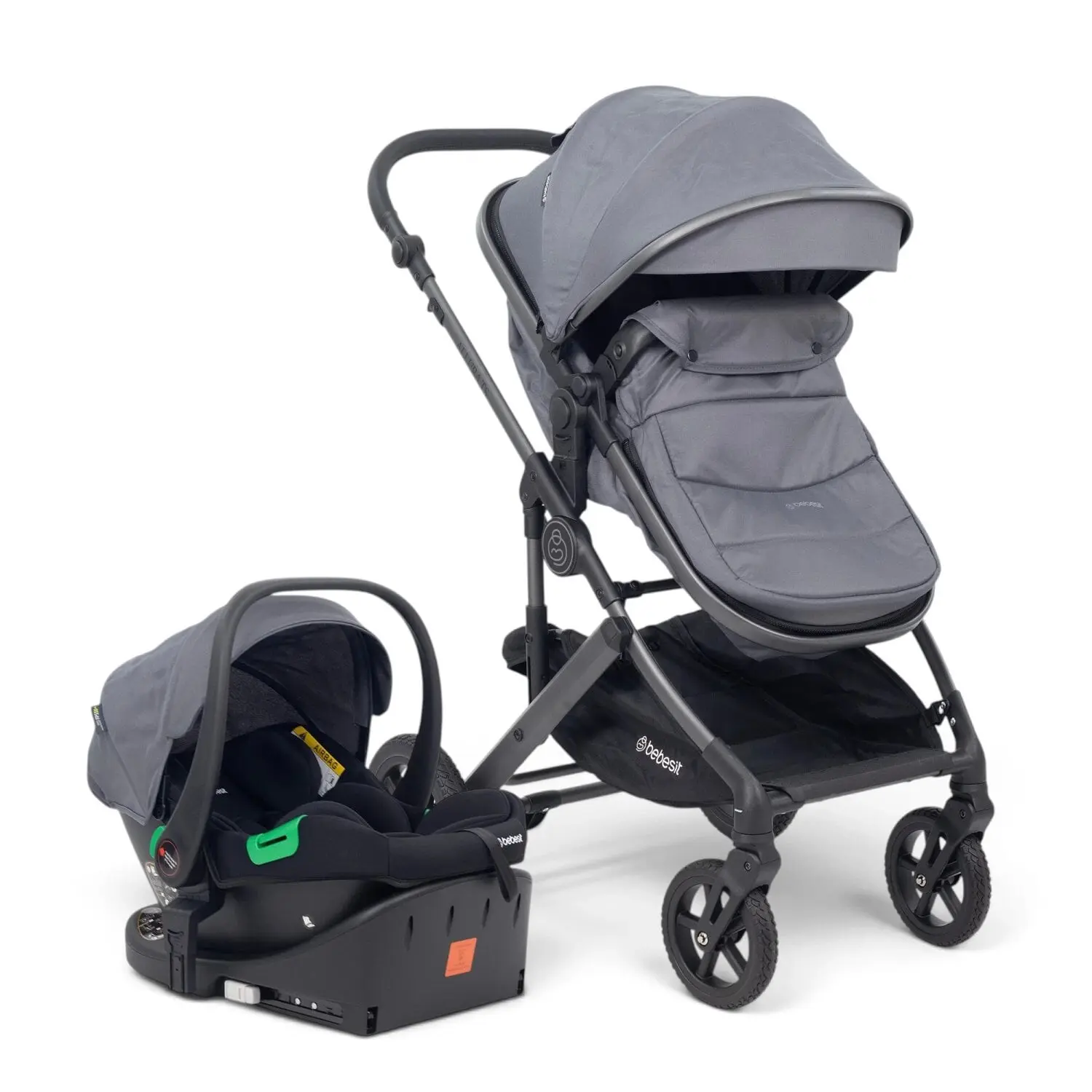 Bebesit TS ALLURA DLX con Silla de auto y base con isofix R129