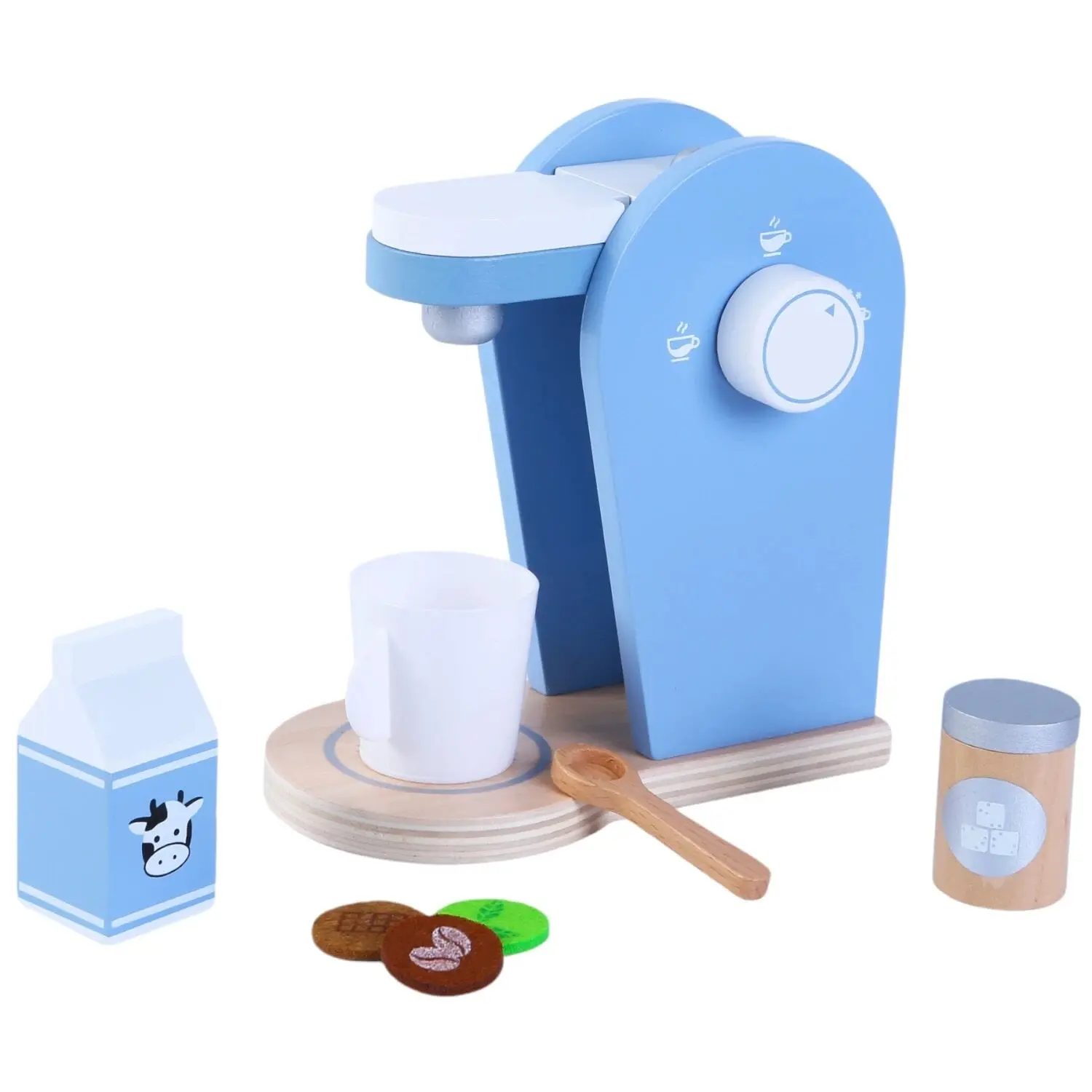 Edu Fun Cafetera Didáctica de Madera con Accesorios
