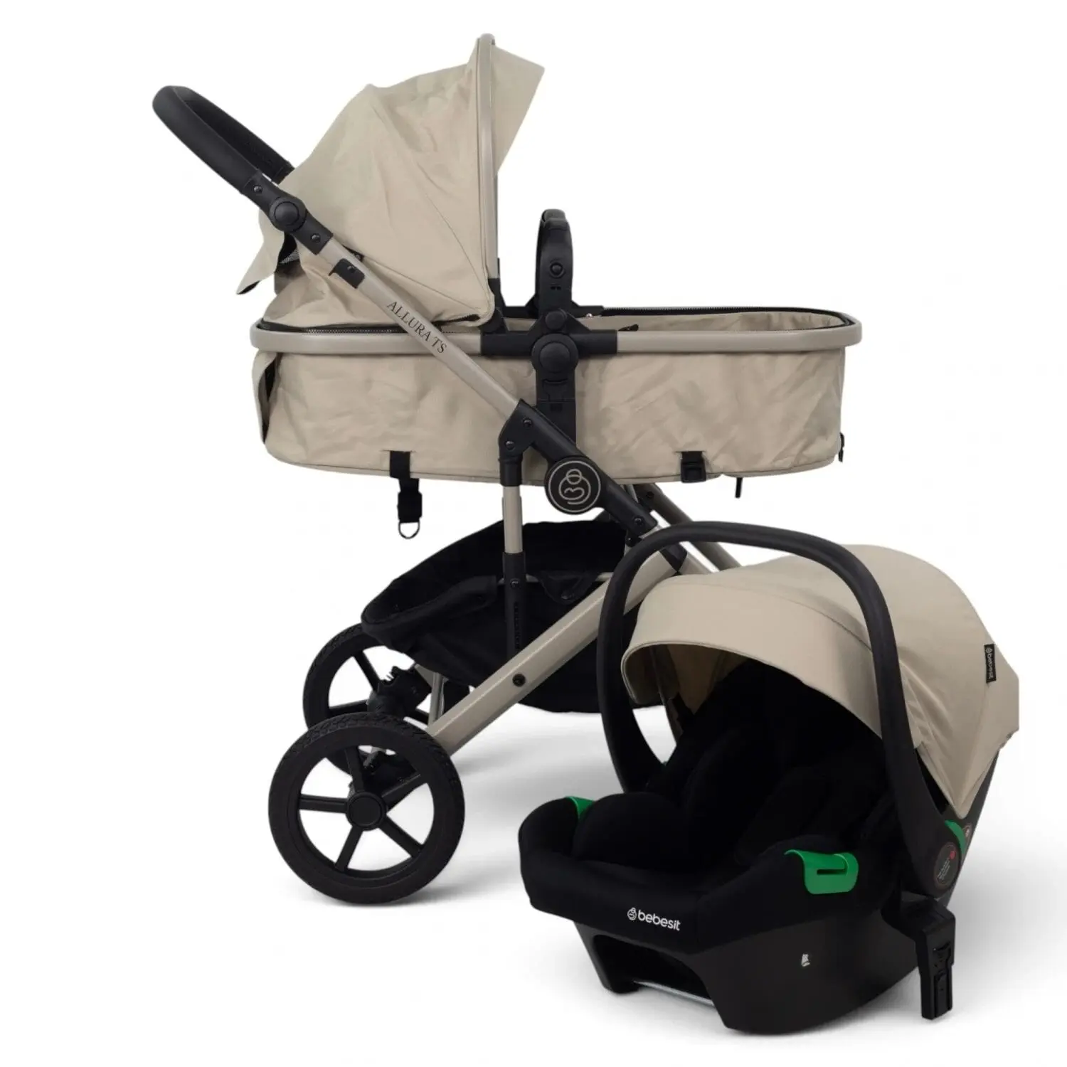 Bebesit TS ALLURA DLX con Silla de auto y base con isofix R129