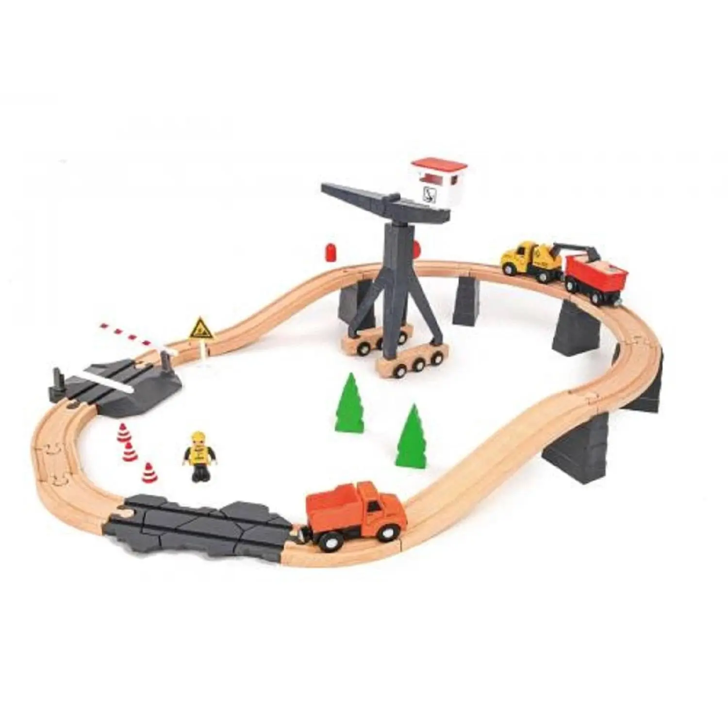 Tooky Toy Pista de Trenes Mediana 35 pzs
