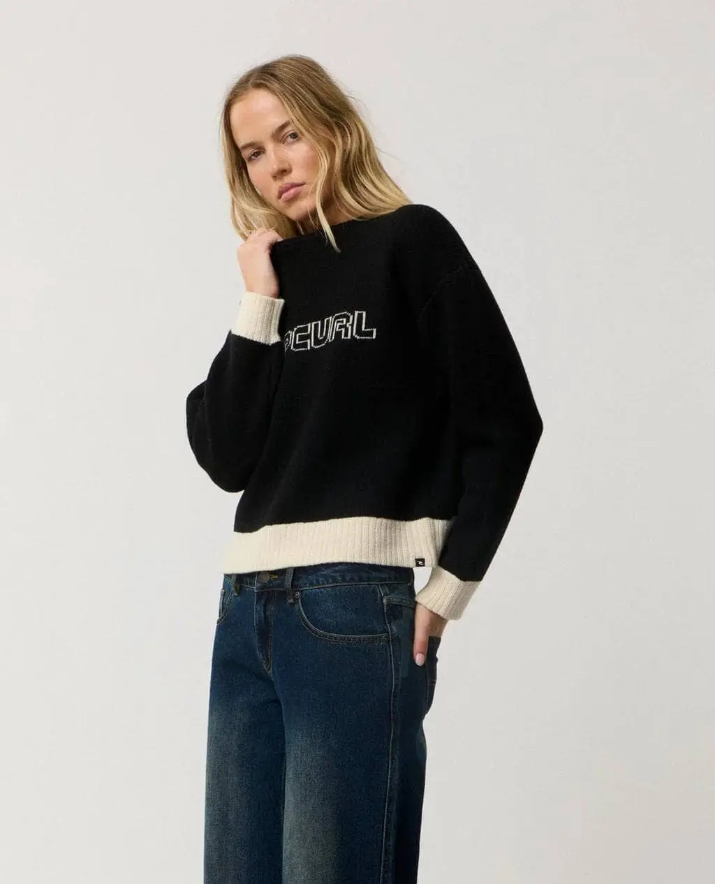 Buzo Rip Curl Archive Script Knit – Black