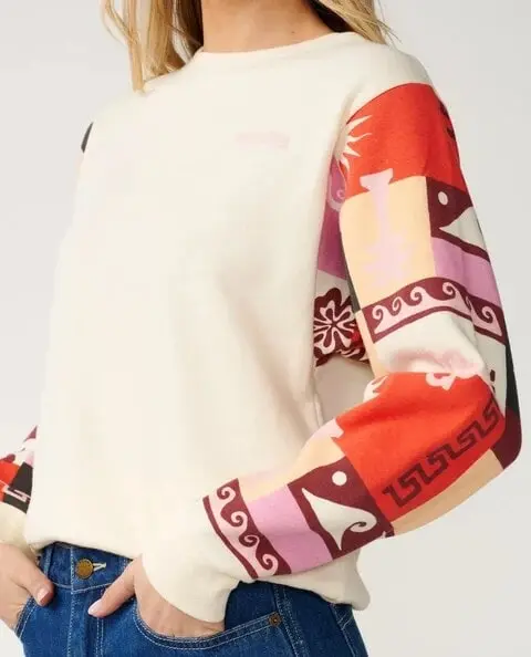 Buzo Rip Curl Party Wave Slv Printed – Off White