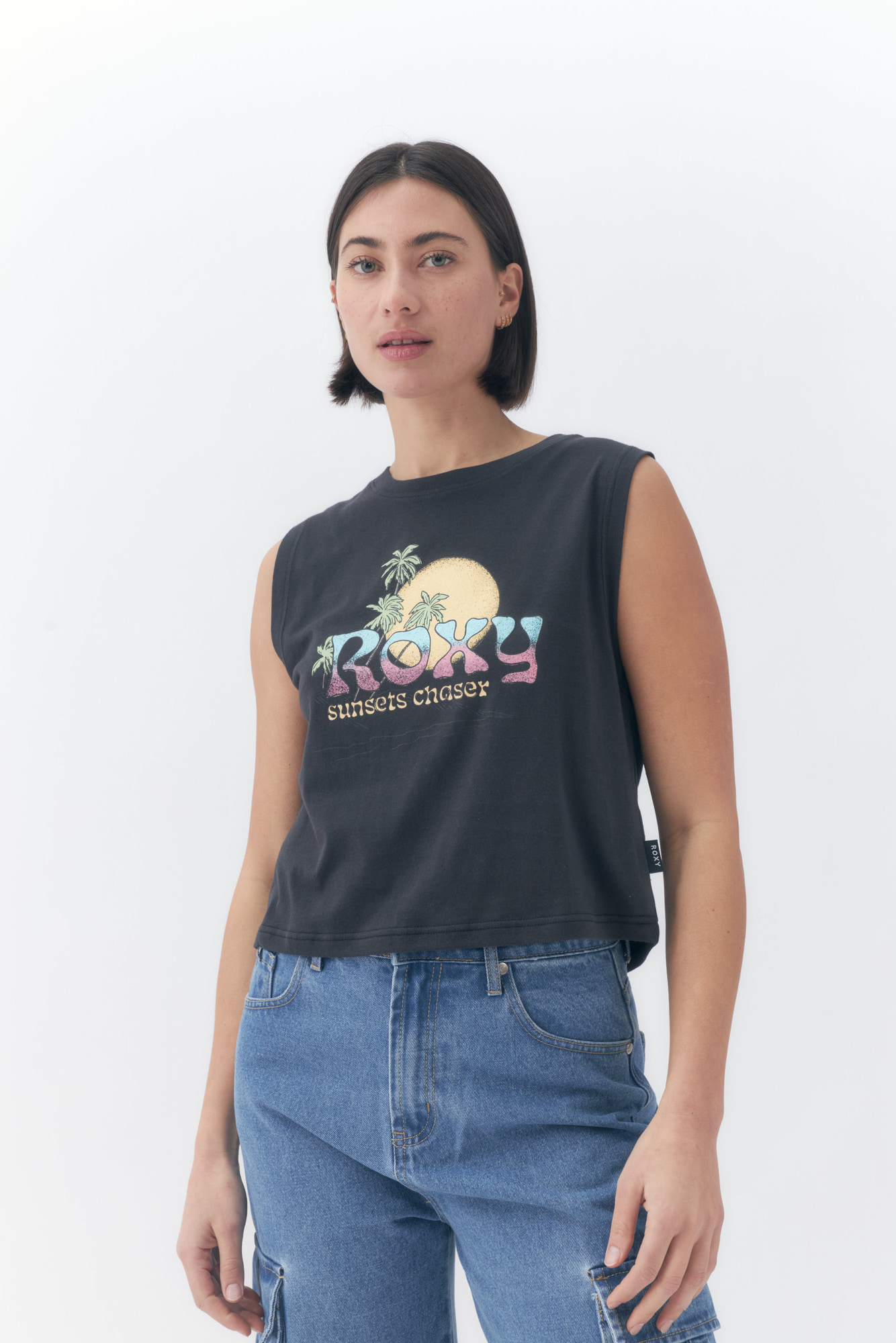 Musculosa Roxy Line Up – Negro