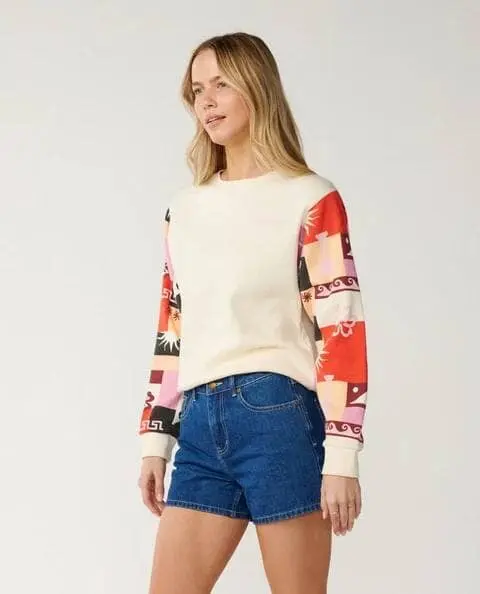 Buzo Rip Curl Party Wave Slv Printed – Off White