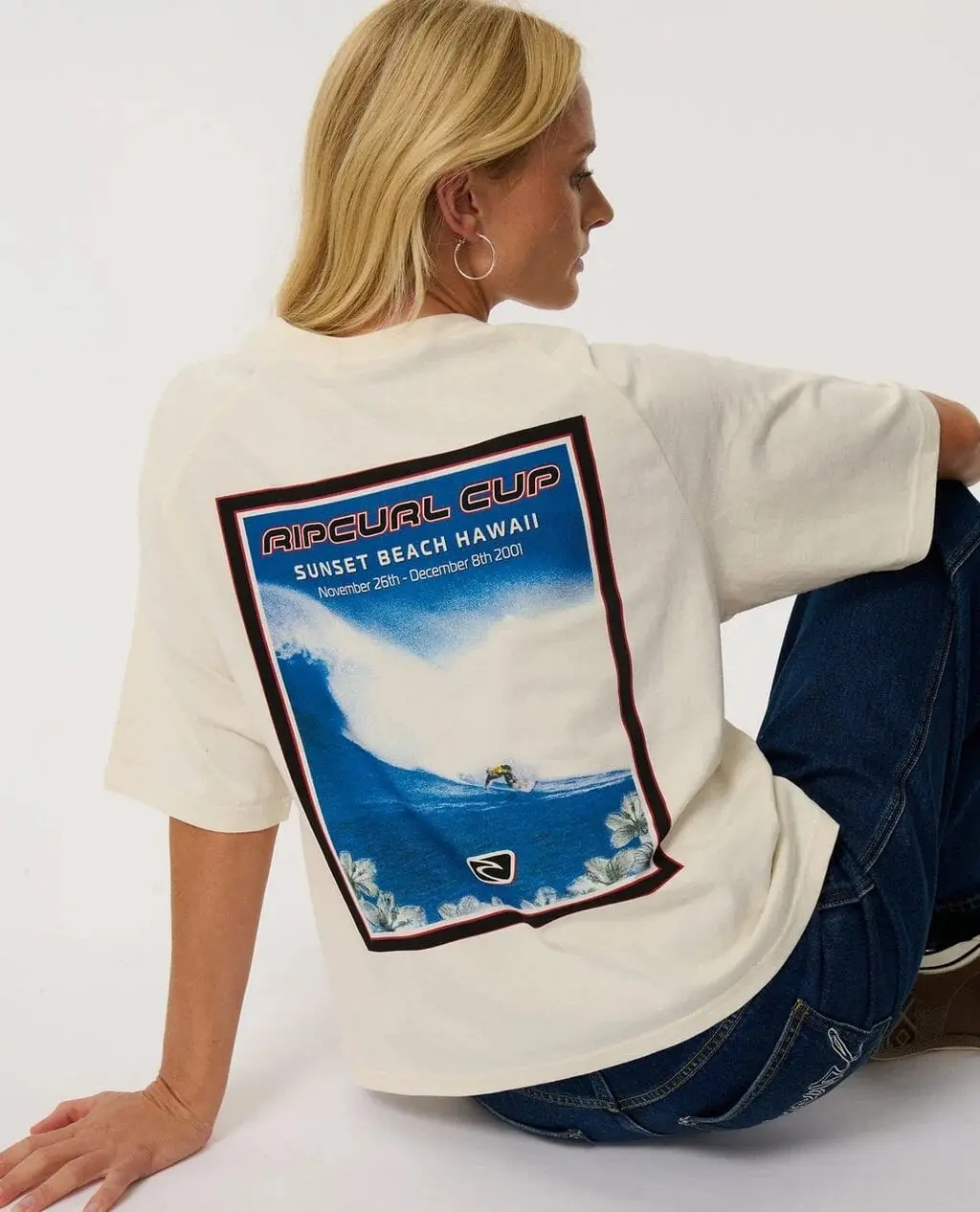 Remera Rip Curl MC Sunset Beach Raglan Boxy – Bone