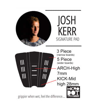 Pad Prolite Josh Kerr 3 or 5 Piece Pro Surf Traction -  Black/Tan Fade (Squared Grip)