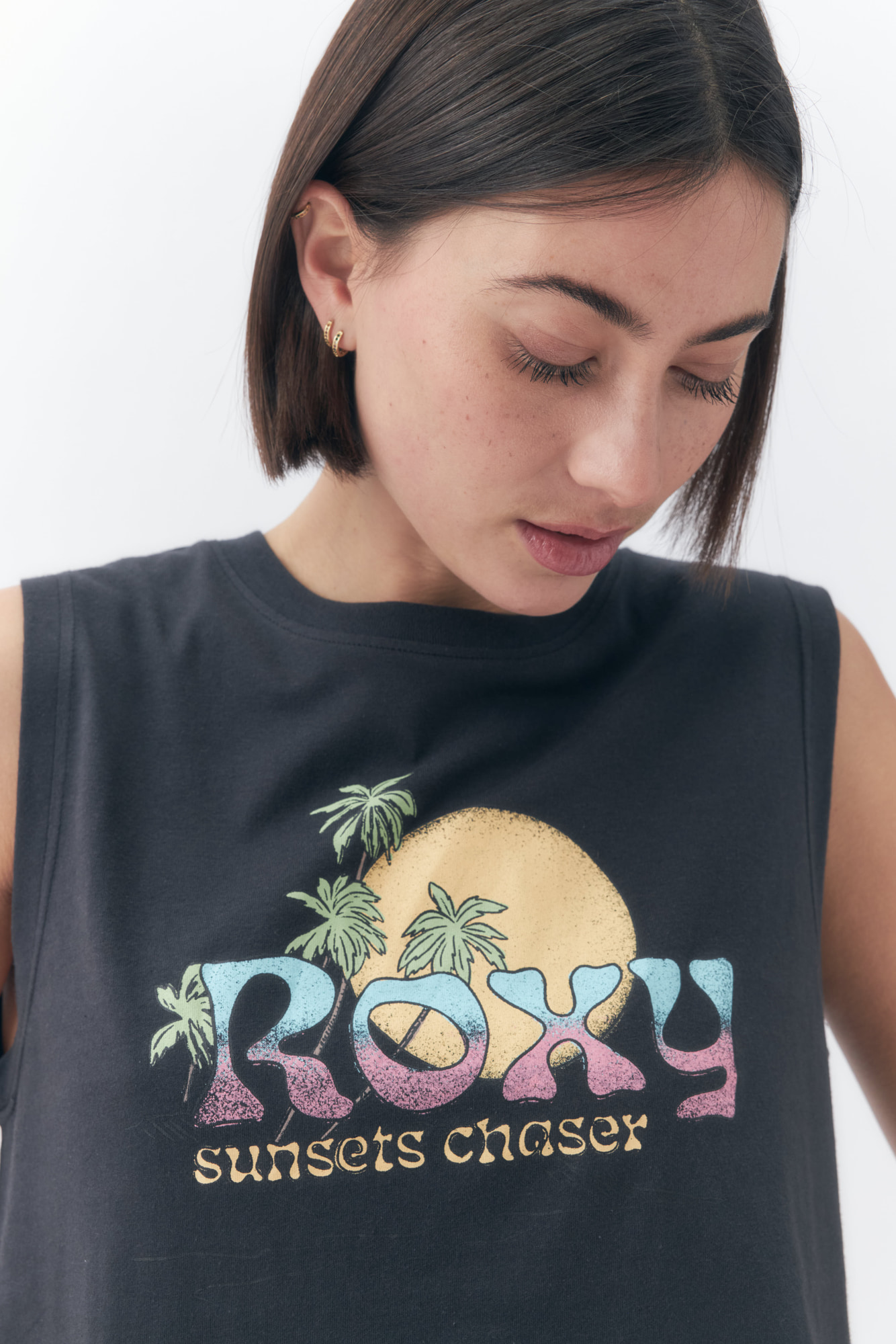 Musculosa Roxy Line Up – Negro