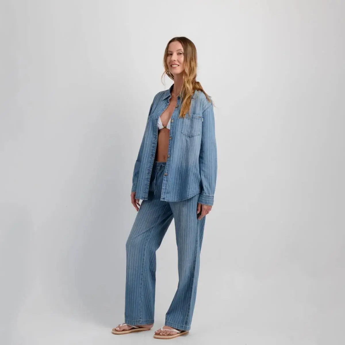 Pantalon O’Neill Denim Rayado Kimmie Azul