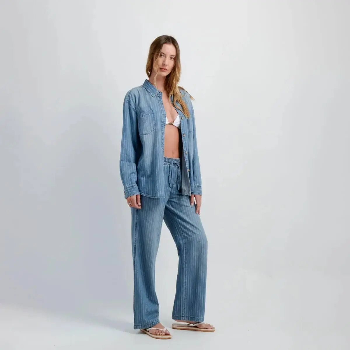 Pantalon O’Neill Denim Rayado Kimmie Azul