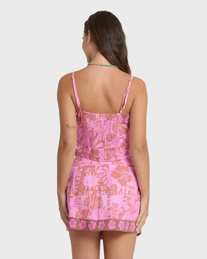 Pollera Billabong Sun Faded YD Wrap Mini Skirt – Rosa