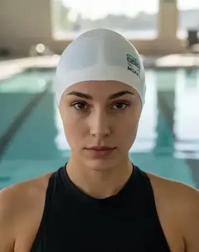 Gorra de Natacion Moaki Silicone – Blanca