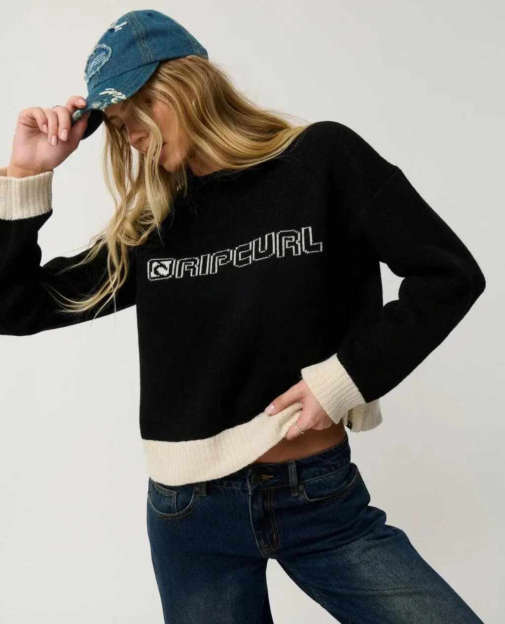 Buzo Rip Curl Archive Script Knit – Black