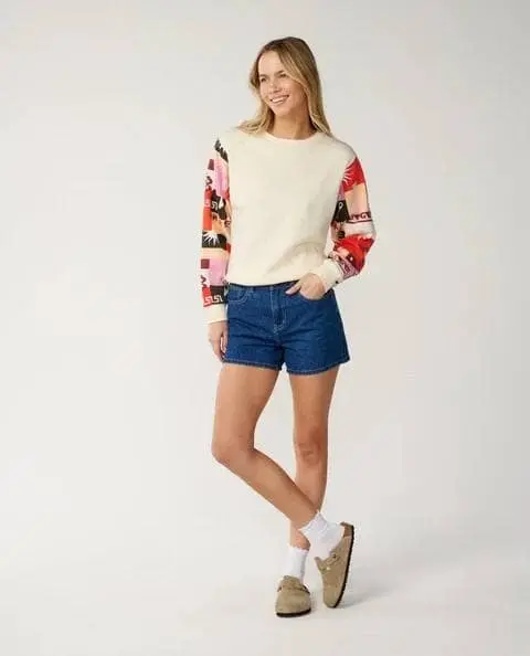 Buzo Rip Curl Party Wave Slv Printed – Off White