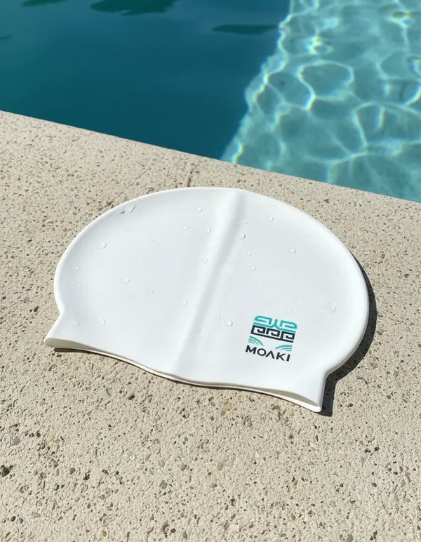 Gorra de Natacion Moaki Silicone – Blanca