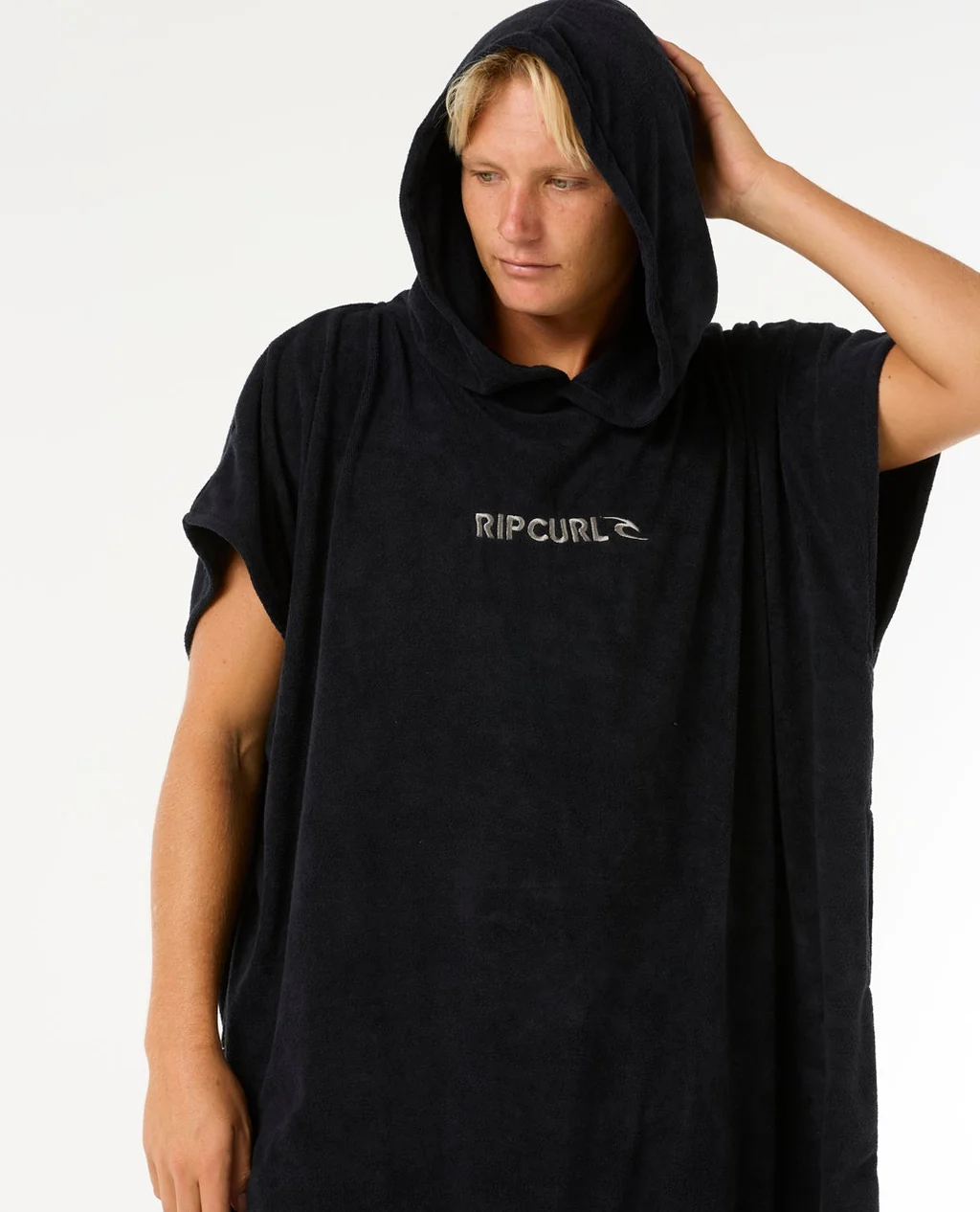 Poncho Rip Curl Brand Hooded Towel – Black/Grey