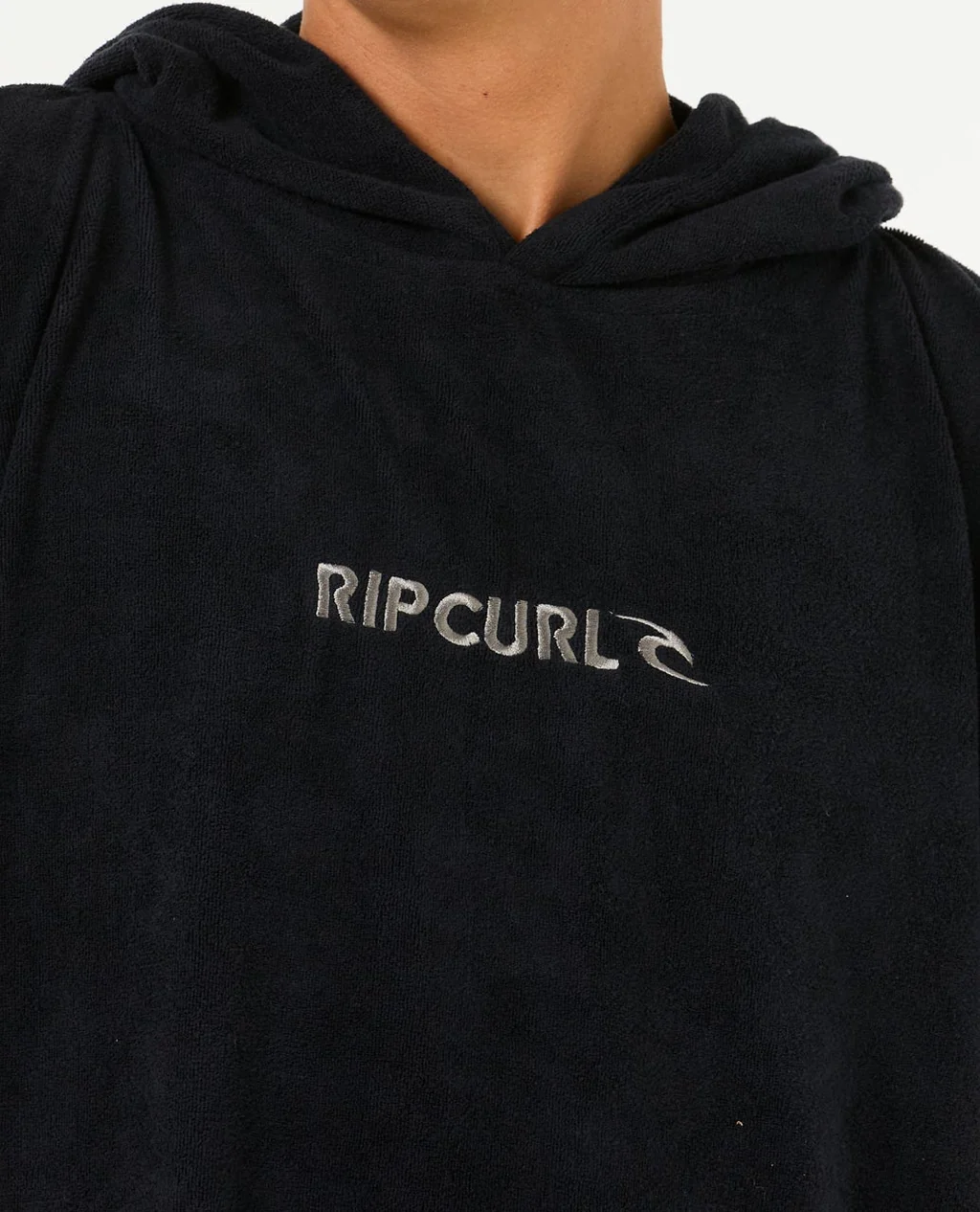 Poncho Rip Curl Brand Hooded Towel – Black/Grey