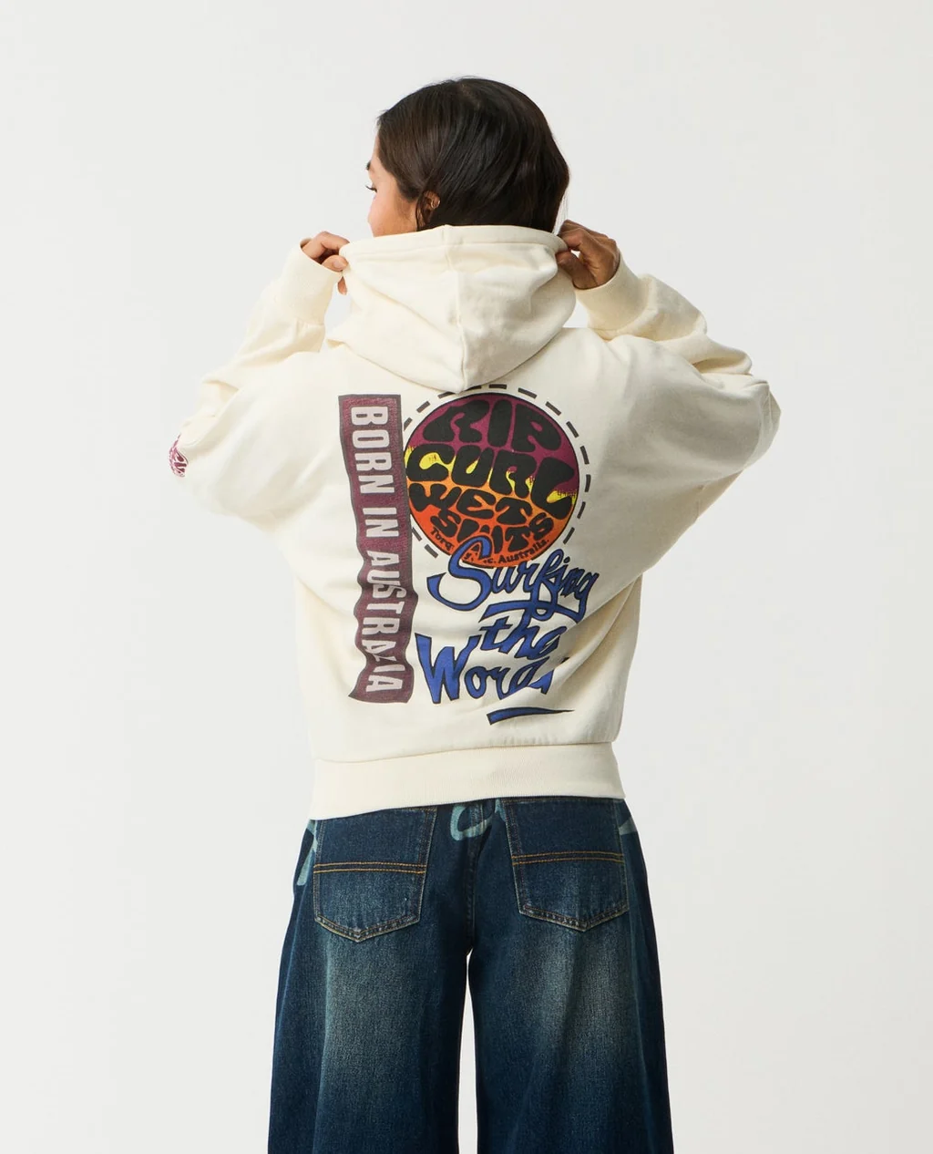 Canguro Rip Curl Surf The Worl Zip Thru – Bone