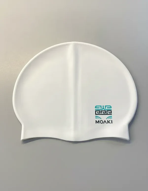 Gorra de Natacion Moaki Silicone – Blanca