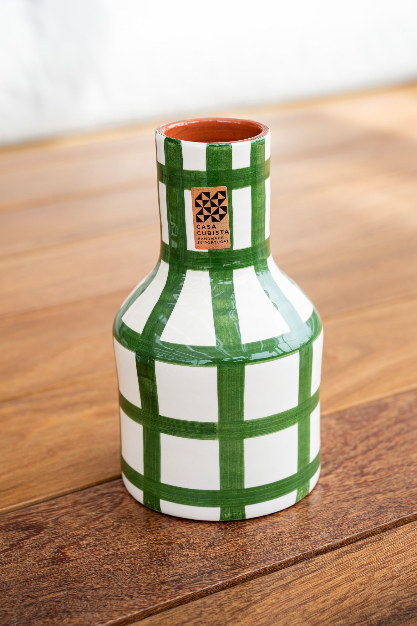 Florero Neck Grid Dark Green