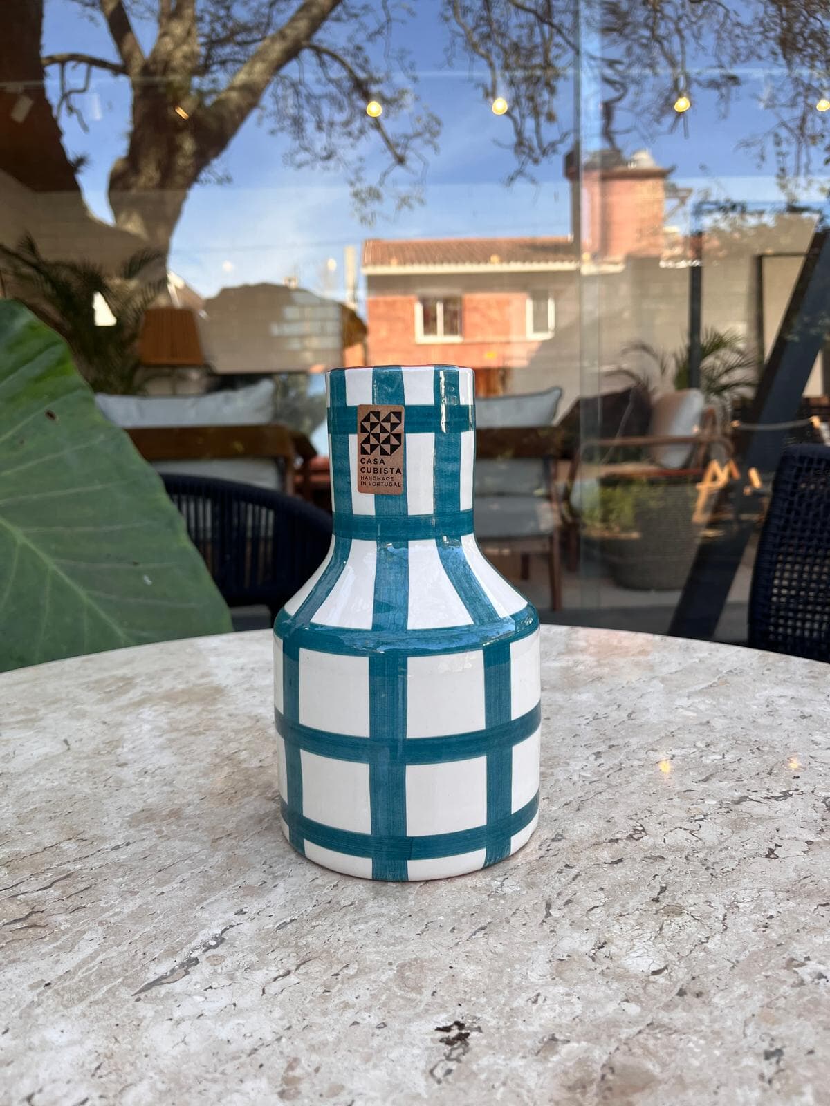 Florero Neck Grid Teal